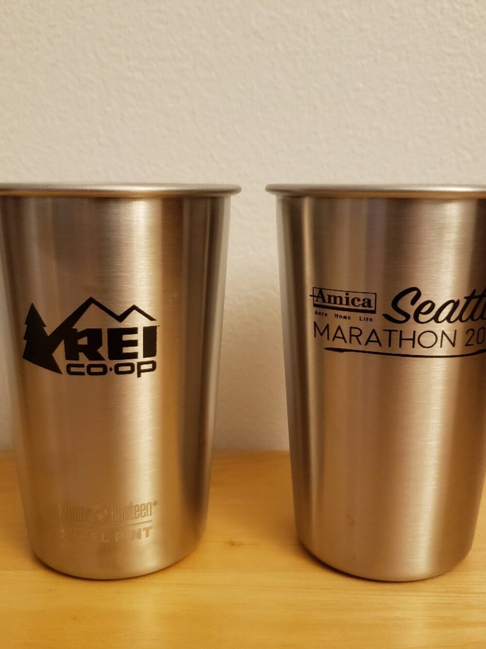 Klean Kanteen Single Wall Stainless Steel Pint Cups (Set of 2)